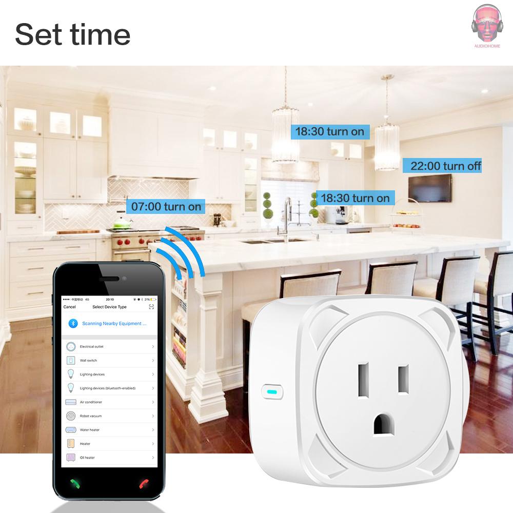 AUDI  BSD13 10A WiFi Smart Socket US Plug Smart Life APP Remote Control Timing Voice Control Compatible with Amazon Alexa & Google Assistant