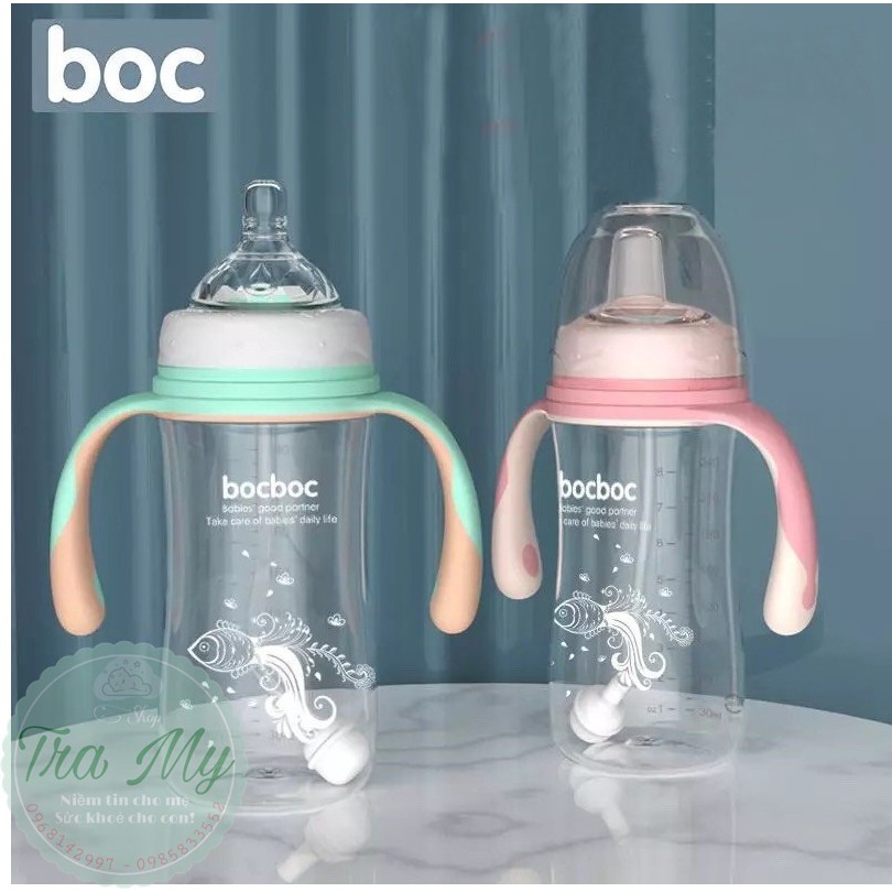 Bình sữa 3 trong 1 cho bé có tay cầm 240ml/300ml