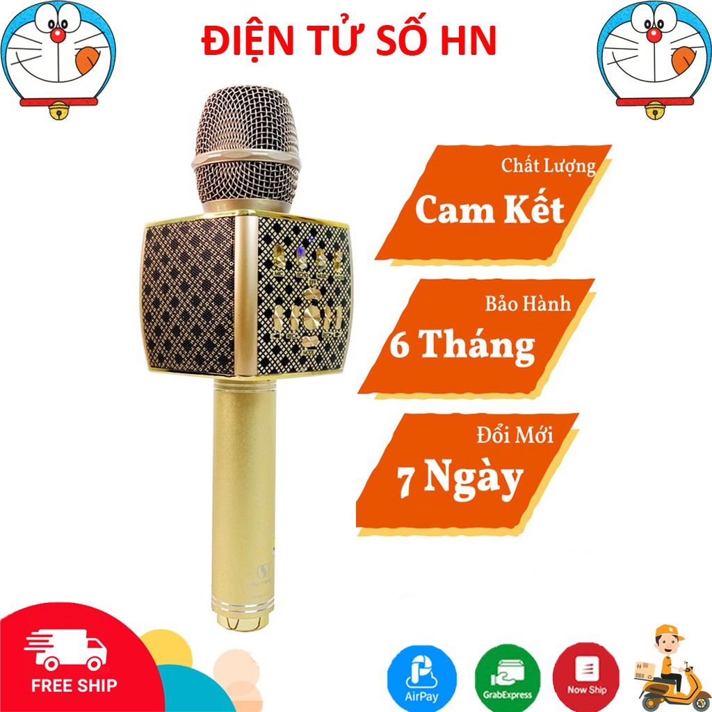 Micro Karaoke Bluetooth YS-95 Tích Hợp Loa Bass - CHÍNH HÃNG - HÚT ÂM ĐỘ VANG TỐT