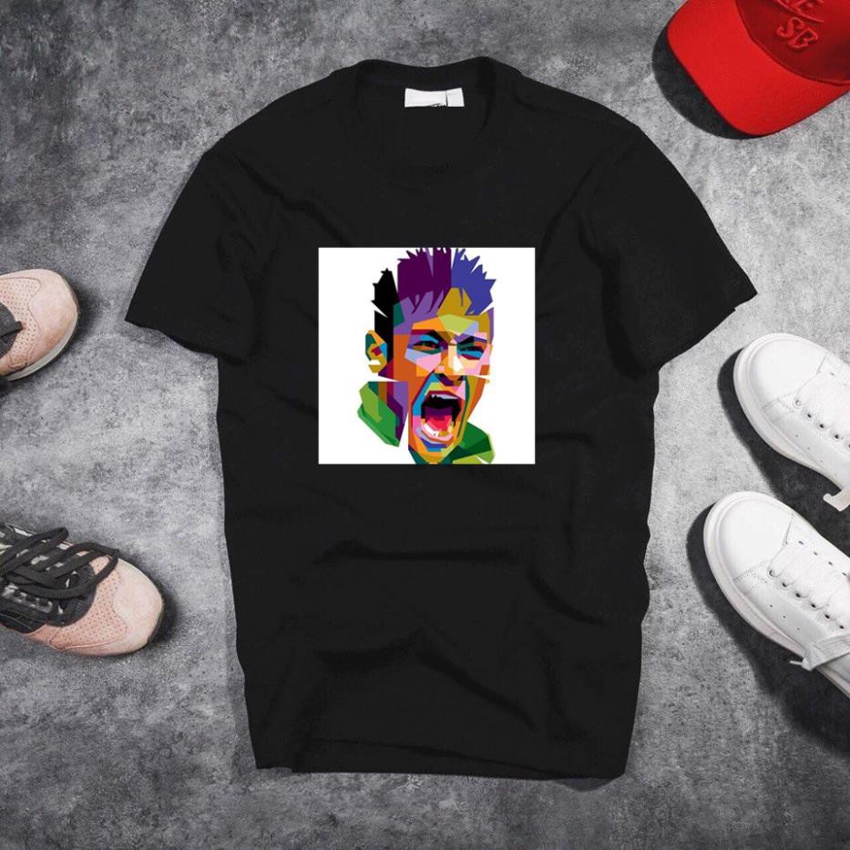 [Freeship] Áo Thun In Hình Neymar Mã 02 - Áo In Hình Cầu Thủ Bóng Đá