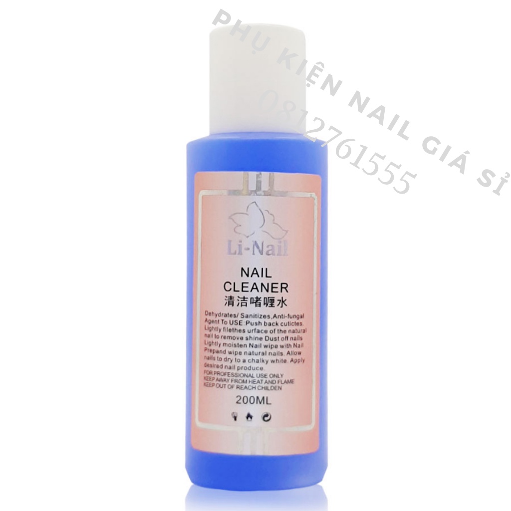 Nước lau gel Li-nail chính hãng (200ml) có mùi thơm - cồn lau gel chuyên dụng cho dân làm móng