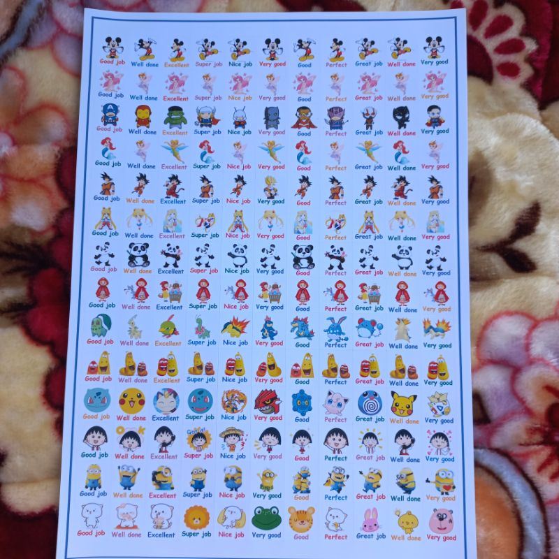 Sticker khen thưởng siêu xinh và dễ thương