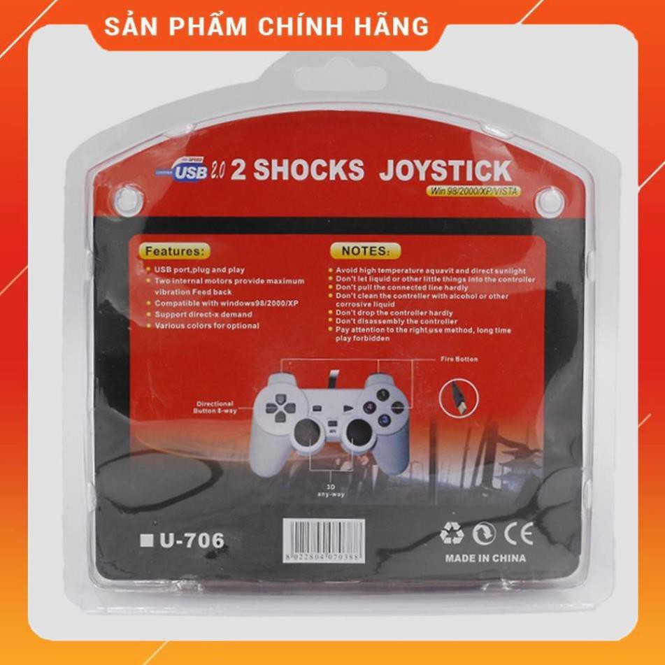 Tay Cầm Chơi Game PC Đầu USB Có Rung, Joystick