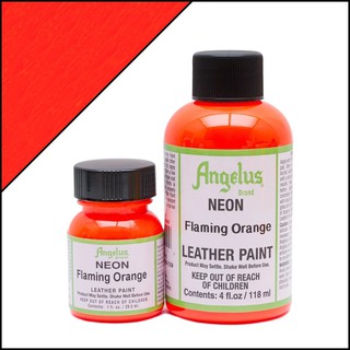 Màu Angelus Acrylic Leather Paint vẽ trên chất liệu da, vải - Màu Neon Flaming Orange