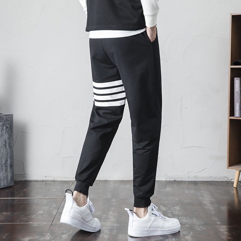 Quần jogger thể thao unisex , quần thom kẻ viên ngang phong cách