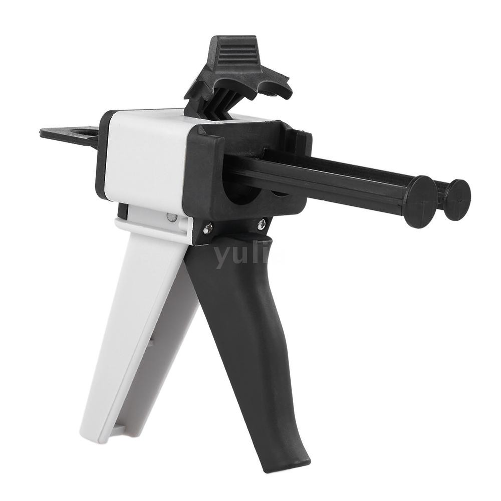 YULA Dental Impression Mixing Dispensing Universal Dispenser Gun Silicon Rubber Dispenser Gun1:1 /1:2 50ml