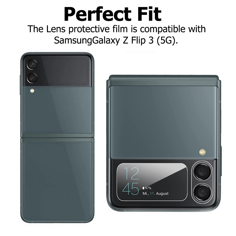 Ống Kính Thay Thế Chuyên Dụng Cho Samsung Galaxy Z Flip 3 5G &amp;amp; Miếng Dán Bảo Vệ Màn Hình Chống Trầy Cho Galaxy Z Flip3