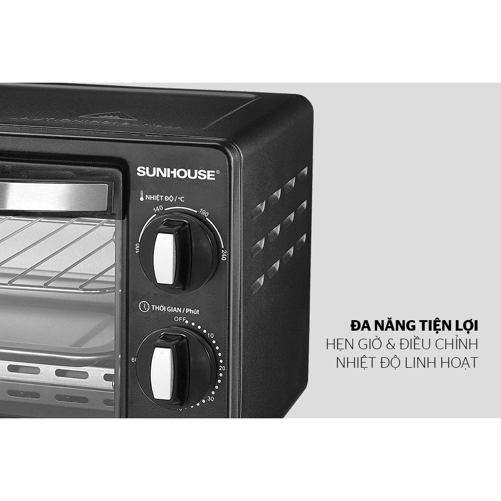 Lò nướng Sunhouse SH4207 dung tích 10l bảo hành chính hãng 12 tháng