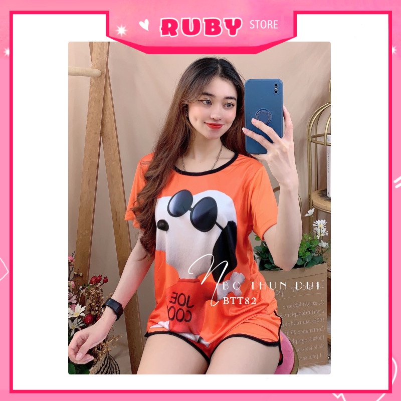 Đồ bộ nữ mặc nhà Free Size chất thun mềm mịn mát ❤ Rubystorevn BTT82