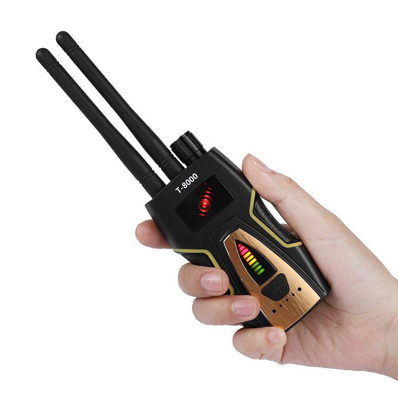 [MÃ 44ELSALE2 GIẢM 7% ĐƠN 300K] MÁY DÒ PHÁT HIỆN CAMERA QUAY TRỘM, ĐỊNH VỊ GPS DETECTOR T8000 (VÀNG)