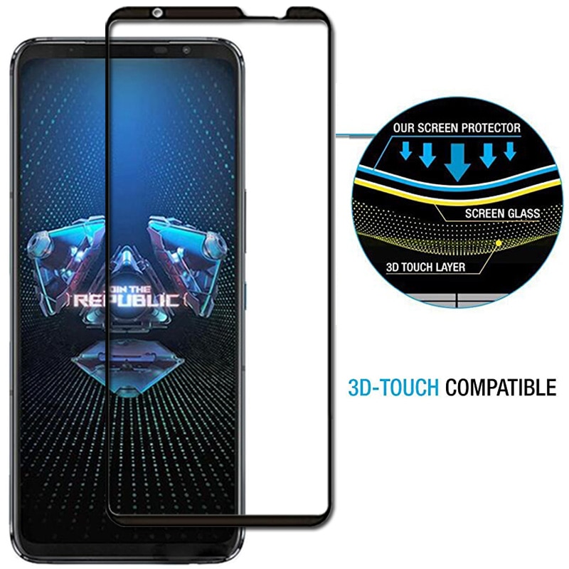 Kính cường lực bảo vệ toàn màn hình cho Asus Rog Phone 5 3 2 1 5 Pro Ultimate 3 Strix ZS661KS ZS660KL
