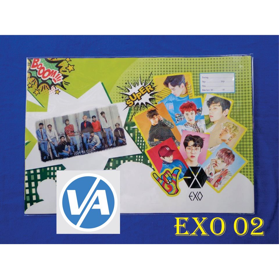 Bìa Bao Tập Kpop EXO - Bọc Vở Học Sinh