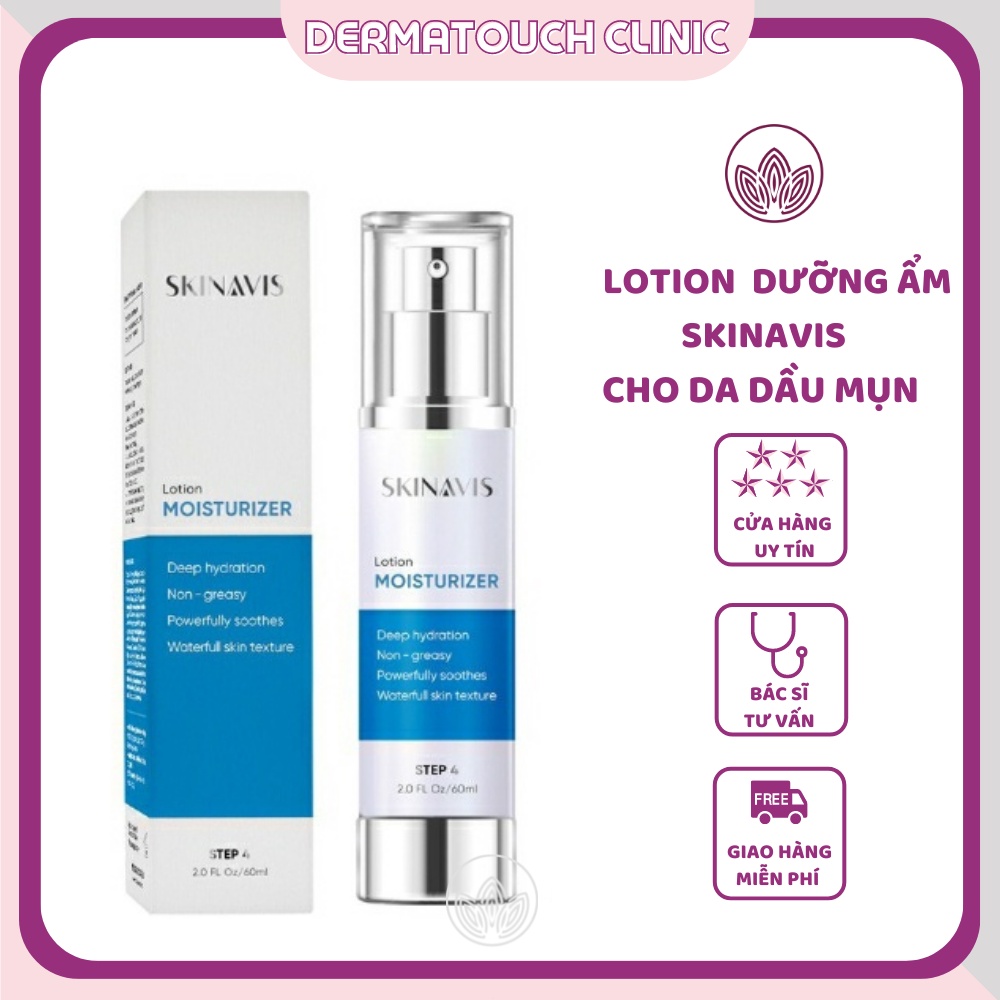 ✅[Chính Hãng] Lotion dưỡng ẩm Skinavis dành cho da dầu mụn, da cần phục hồi, làm sáng da, căng mướt da 60mL