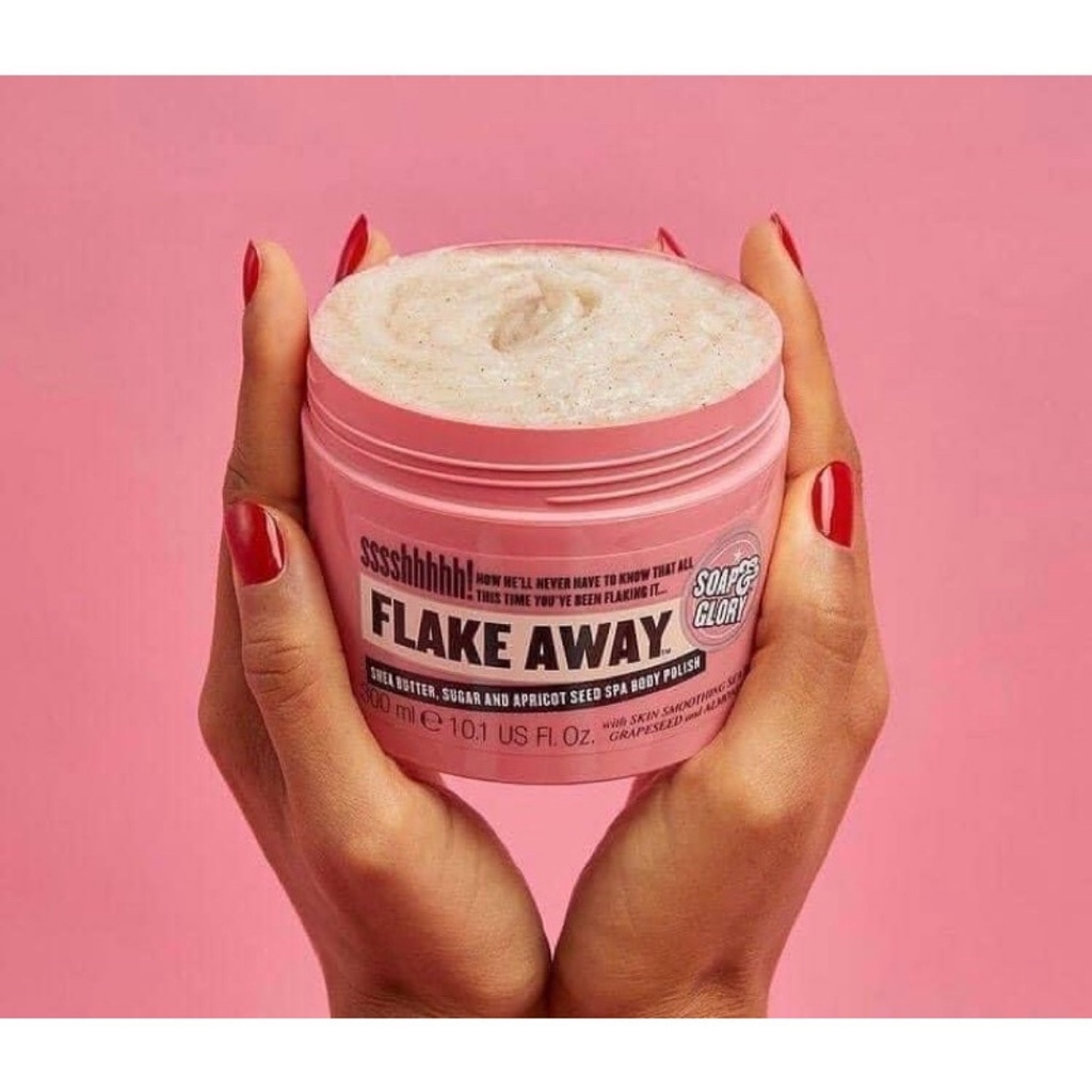 Tẩy da chết toàn thân Soap and Glory Flake Away / The Scrub Of Your Life Body Scrub Smoothing Body Buffer (200ml)