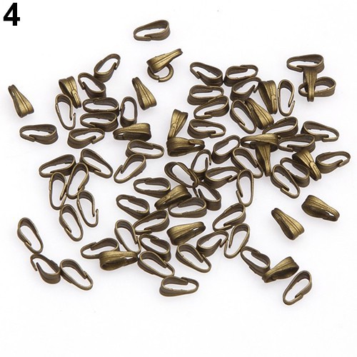 Bộ 100 Cái Móc Mặt Dây Chuyền Trang Sức Tự Làm