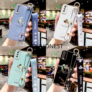 Ốp điện thoại họa casing tecno spark 6 go case tecno spark 7 pro case tecno spark 8 pro case tecno spark 5 pro case tecno spark 6 air case tecno spark 5 air case tecno spark go 2022 soft silicone protective new maple leaf wrist band with rope phone case