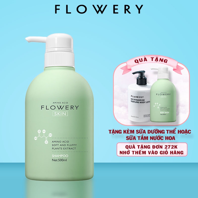 Dầu gội nước hoa muối biển Flowery 500ml