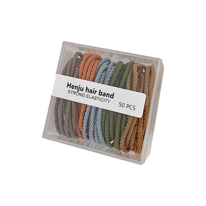 Set 50 dây thun cột tóc nhiều màu sắc