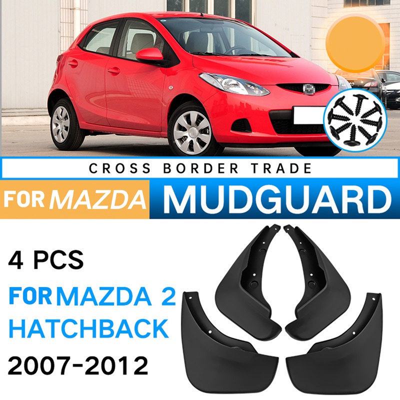 FENDER Set 4 Tấm Chắn Bùn Chuyên Dụng Cho Xe Hơi Mazda 2 2007-2012