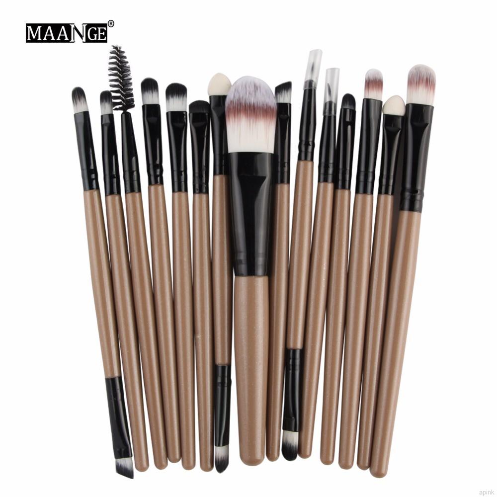 Bộ 15 cọ trang điểm phần nền và phấn mắt thương hiệu MAANGE
