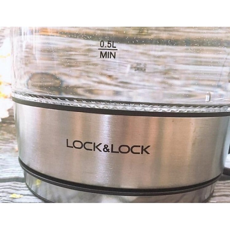 Ấm điện đun nước thủy tinh Lock&amp;Lock EJK418SLV 1.8 lít