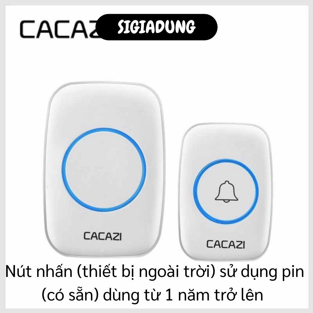 [SGD] Chuông Cửa - Chuông Cửa Không Dây Cacazi, 38 Kiểu Chuông, 4 Mức Âm Lượng, Chống Nước 9472