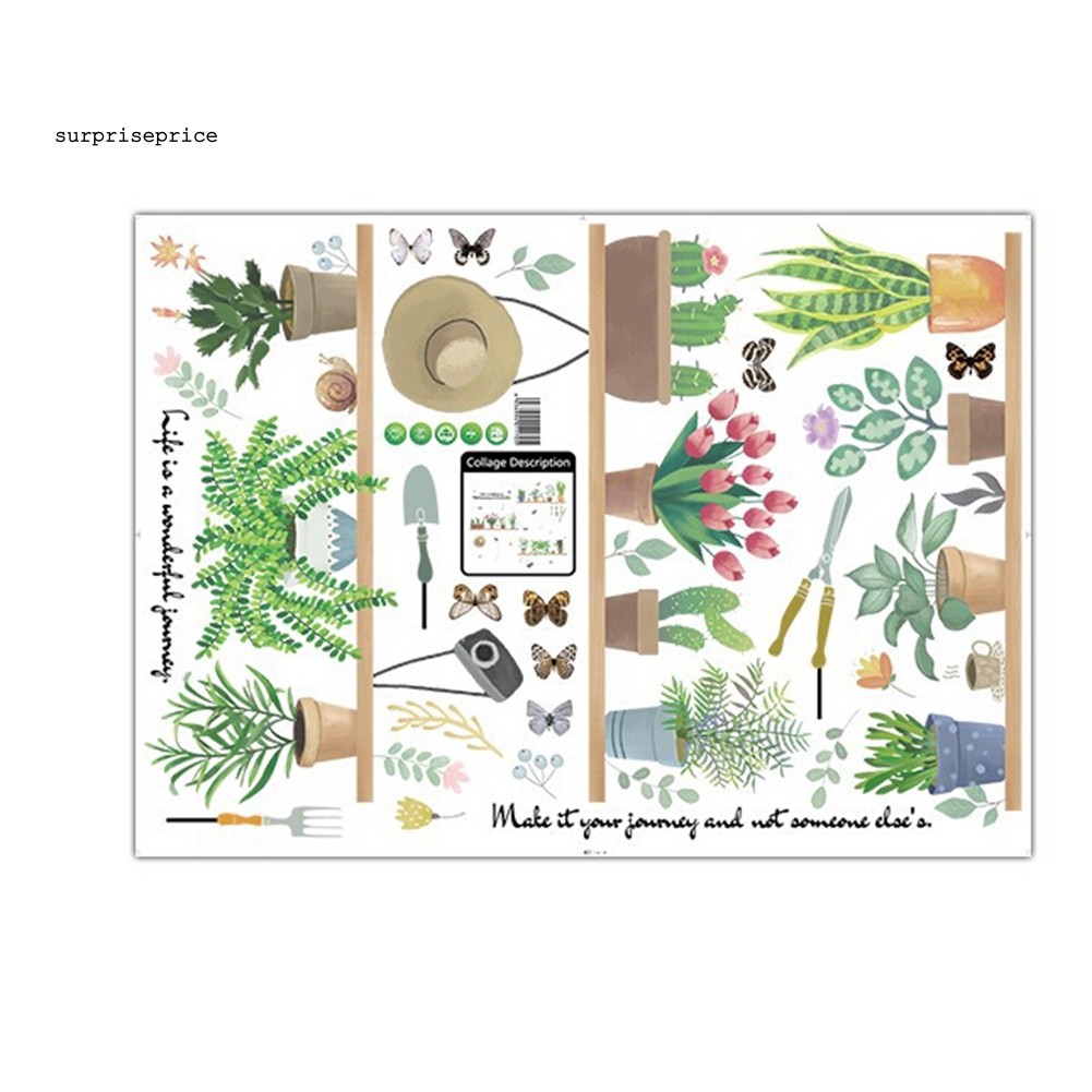 Sticker Dán Tường DIY Hình Ảnh Chủ Đề Cây Xanh Xinh Xắn Dễ Thương | BigBuy360 - bigbuy360.vn