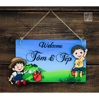 BẢNG GỖ TREO CỬA THEO YÊU CẦU