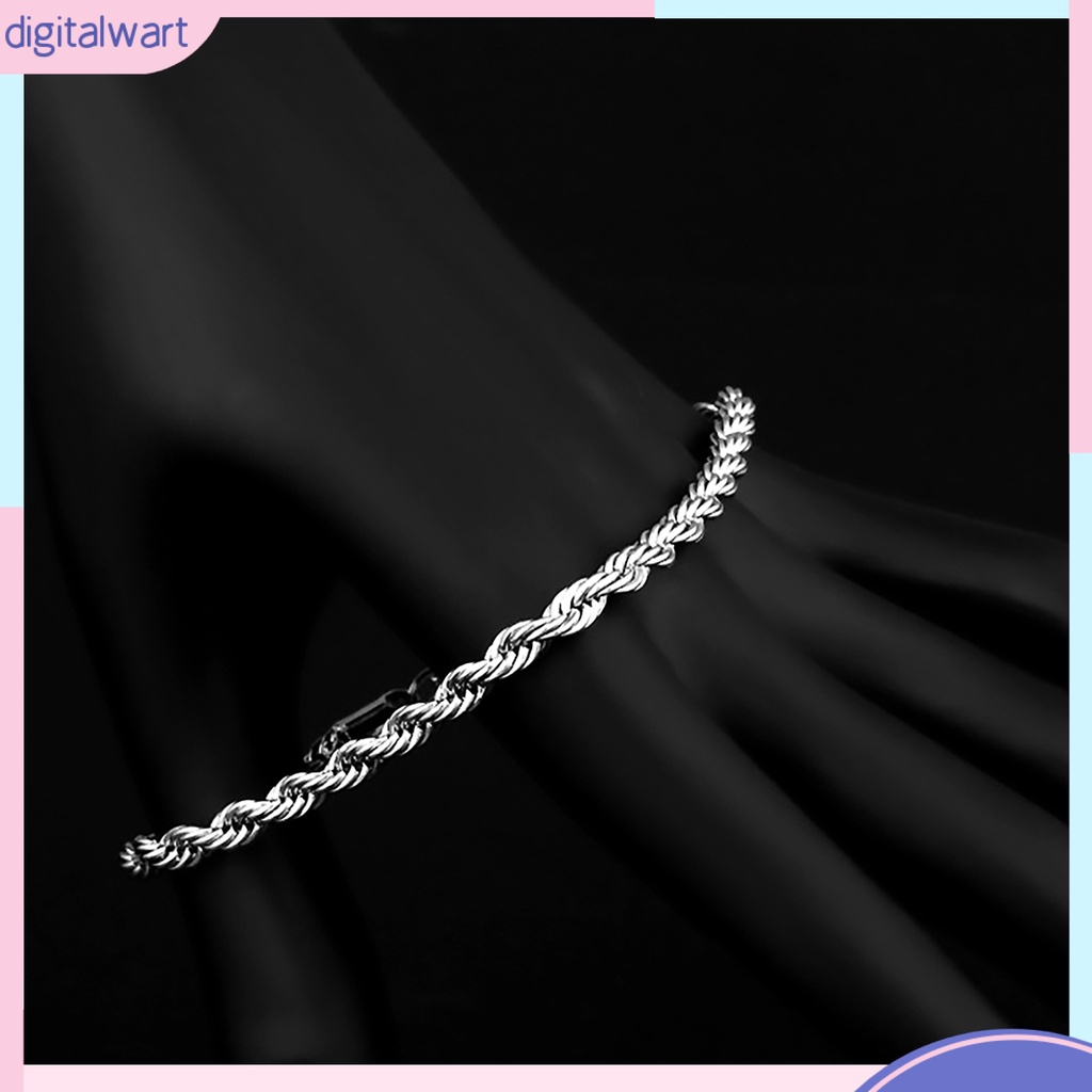 Vòng tay mạ bạc thiết kế dạng xoắn thanh lịch dành cho nữ