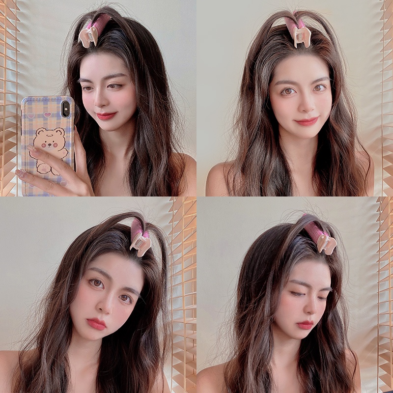 [Hàng mới về] 2 Kẹp cố định tóc mái không để lại vết tiện dụng tạo kiểu tóc bồng bềnh tự nhiên cho bạn gái