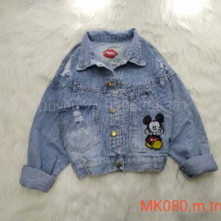 Áo khoác jean mickey