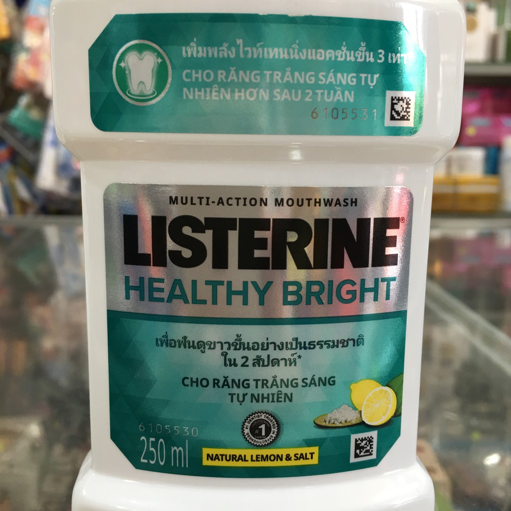 Nước súc miệng làm trắng răng LISTERINE® HEALTHY BRIGHT 250ml