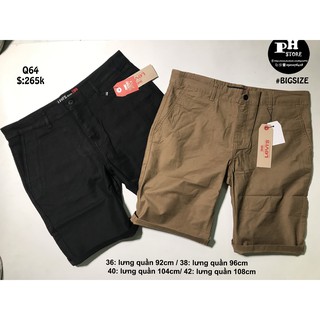 [Quần Lửng Bigsize Nam 75Kg - 100Kg]- Quần lửng KAKI thun nam Big size