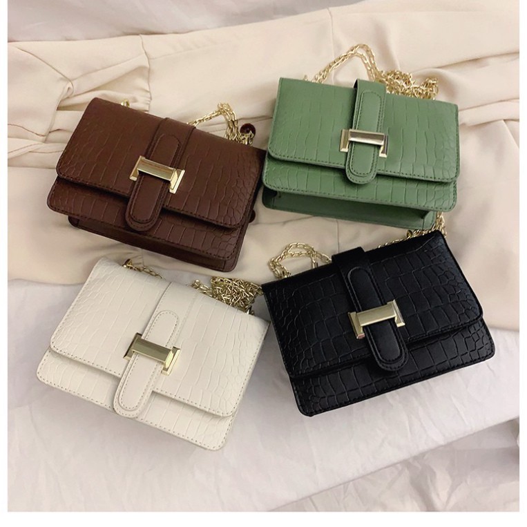 Túi xách nữ, túi đeo chéo vân da cá sấu khóa chữ H trẻ trung thanh lịch TX26 - Chip Xinh Boutique | BigBuy360 - bigbuy360.vn