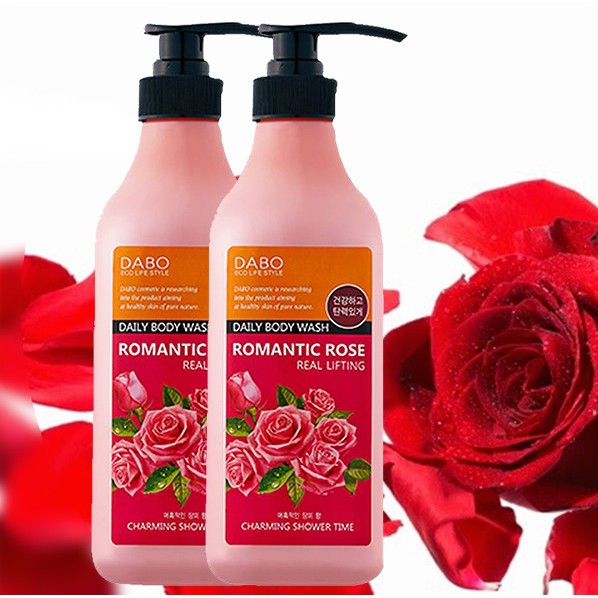 Sữa Tắm Hoa Hồng DABO ROMANTIC ROSE Hàn Quốc 750ml/Chai- Hàng chính hãng