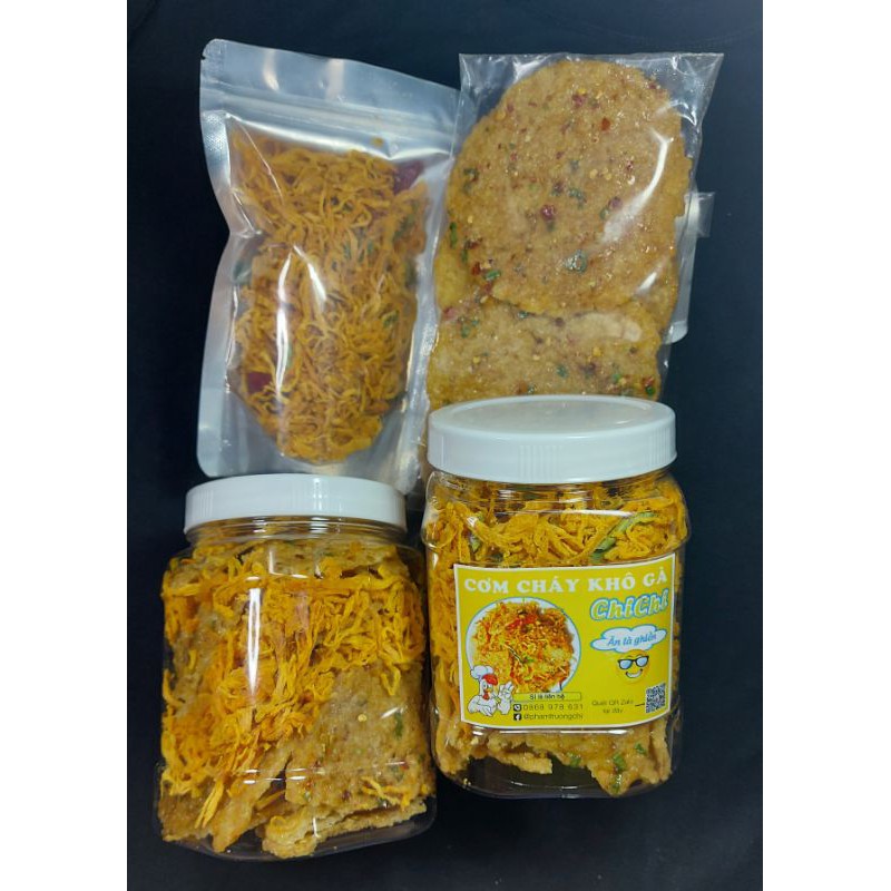 Combo 4 món cơm cháy lắc khô gà 100k