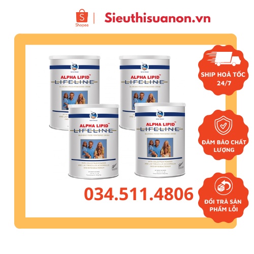 [CÓ SẴN] [CHÍNH HÃNG] [CÓ SẴN] [CHÍNH HÃNG] [Combo 4 Hộp] Sữa Non Alpha Lipid Nguyên Mã Code 450g Của New Zealand