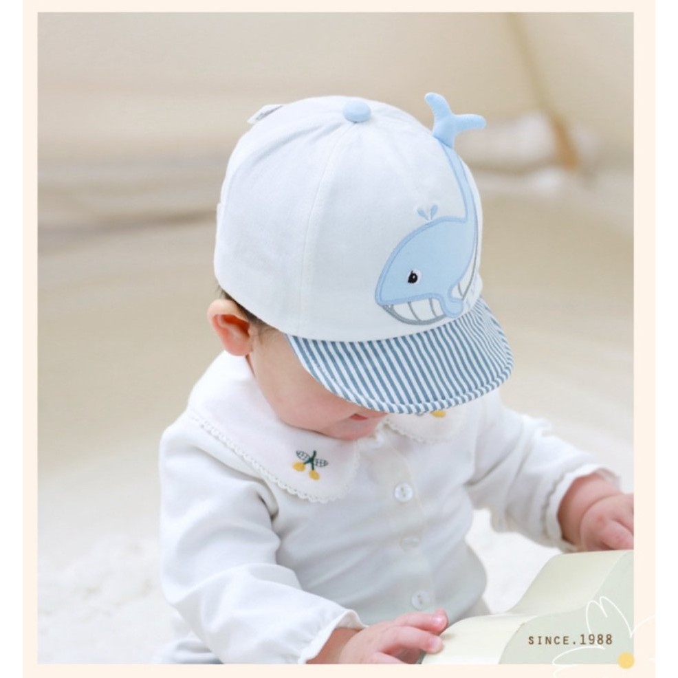 Mũ vải nón vải hình dáng lưỡi trai bẻ cong điều chỉnh được rộng chật cho bé trai bé gái 1 tới 5 tuổi