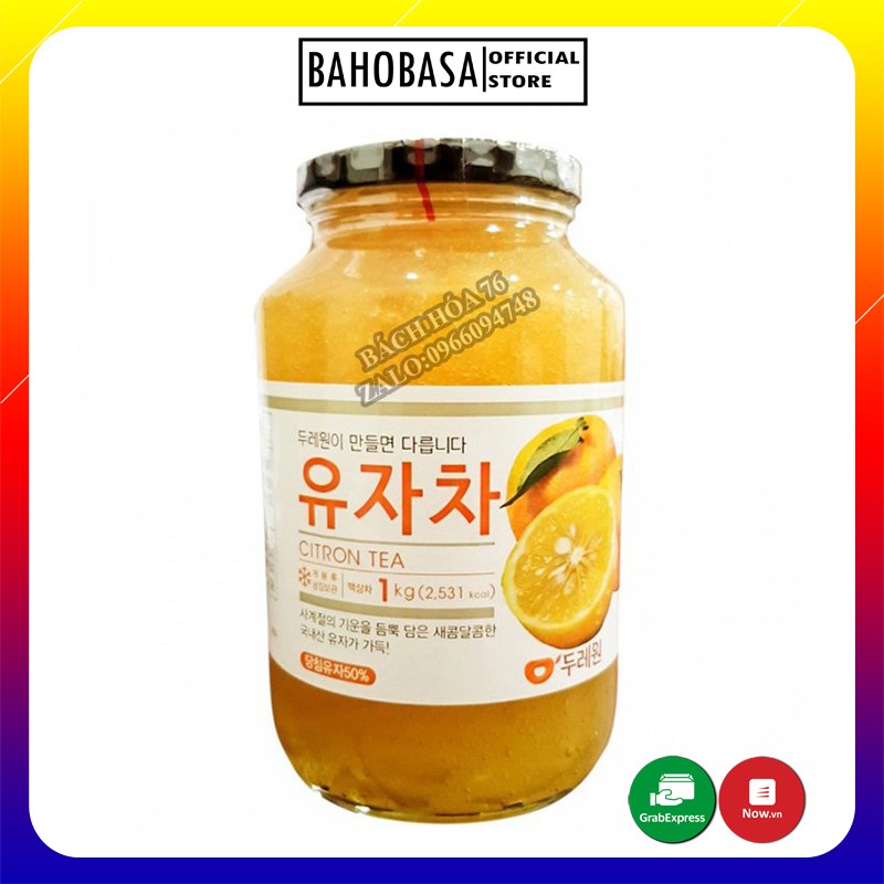 Mật ong chanh hàn quốc đào ngon hủ 1kg cao cấp Bách Hoa 76