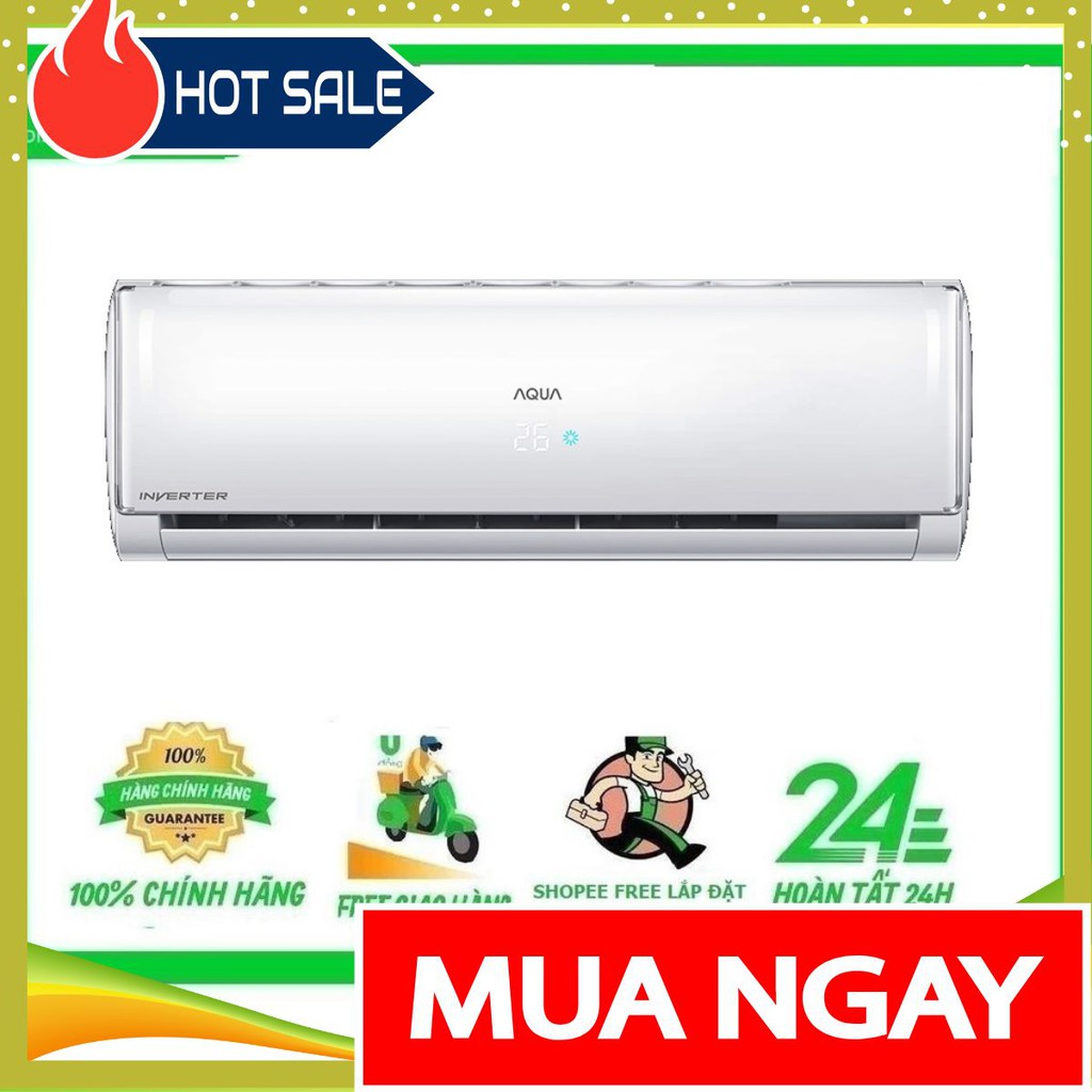 { GIÁ SỈ ) [Mã ELMS05 giảm 5% đơn 300k]AQA-KCRV10TH-MIỄN PHÍ CÔNG LẮP ĐẶT-Máy Lạnh AQUA Inverter 1.0 HP AQA-KCRV10TH