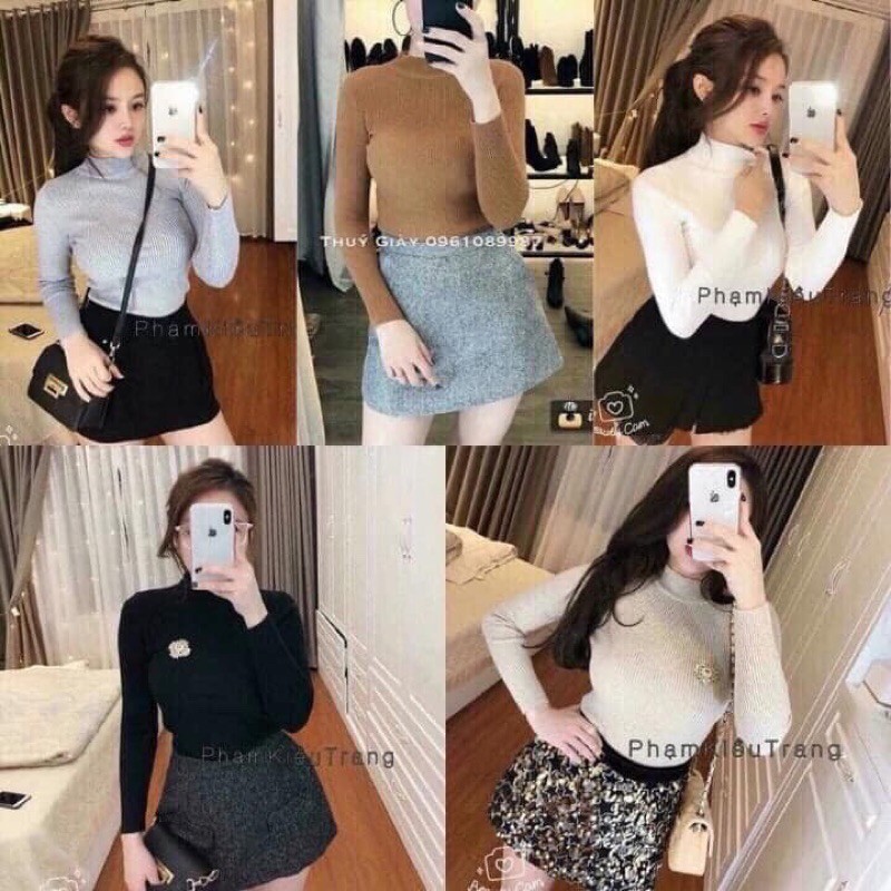 ÁO LEN TĂM CỔ 3 PHÂN NHIỀU MÀU SIÊU ĐẸP HÀNG QUẢNG CHÂU