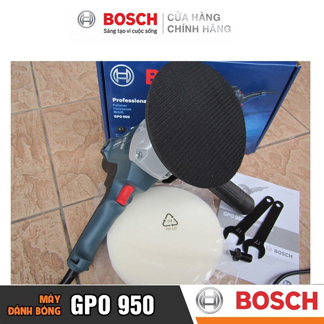 [CHÍNH HÃNG] Máy Đánh Bóng Cầm Tay Bosch GPO 950 (165MM-950W) Giá Đại Lý Cấp 1, Bảo Hành Tại TTBH Toàn Quốc