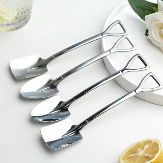 Set 4 Thìa inox hình xẻng chất liệu cao cấp an toàn.