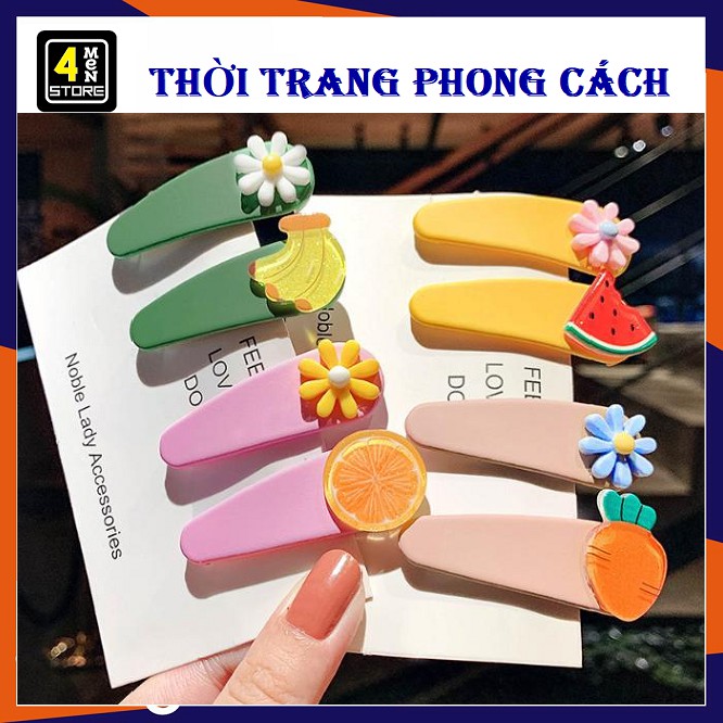 Sét 2 Kẹp Tóc Hình Trái Cây Siêu Cưng - Bộ 2 Kẹt Chiếc Kẹp Tóc Hoa Quả Xinh Xắn