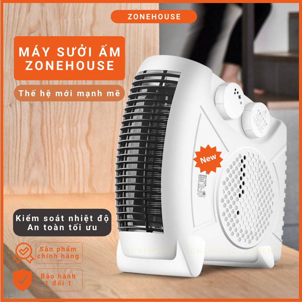 Quạt sưởi ấm tắm bé HinBeauty, làm ấm nhanh, chống giật, chống bỏng, máy sưởi ấm mini cao cấp ZONESHOP