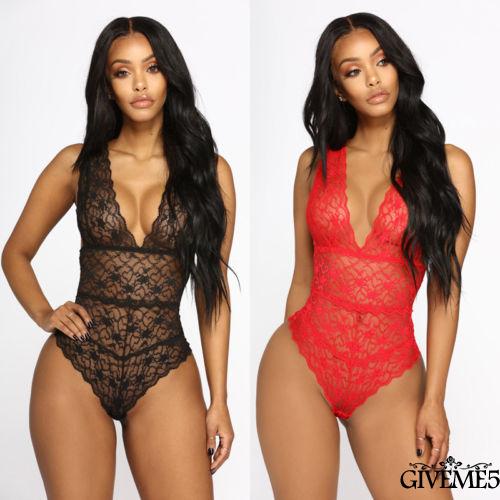 Đồ Lót Áo Liền Quần Ren Cổ Chữ V Gợi Cảm Cho Nữ