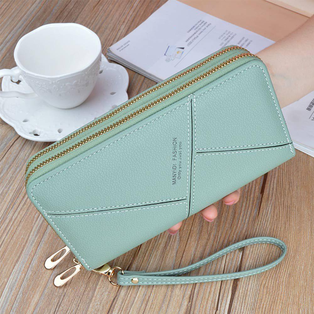 PINEVN Ví Cầm Tay Dáng Dài Đựng Thẻ Thời Trang Cho Nữ Giá Đỡ