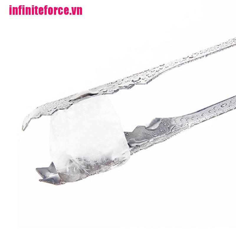 Kẹp gắp đá/thức ăn bằng thép không gỉ tiện dụng