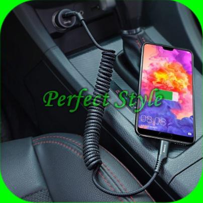 Cáp sạc nhanh Type C lò xo Baseus chuyên dụng dành cho xe hơi
