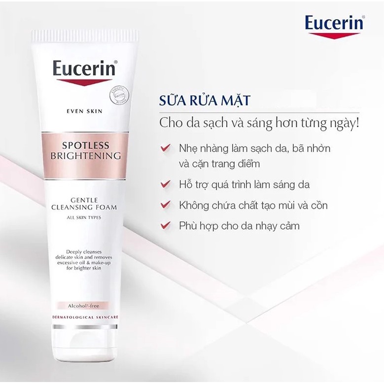 [3 Items] Bộ Đôi Dưỡng Sáng Và Căng Mướt Cho Da Eucerin Even Radiance Duo Ampoules 2x15ml + Spotless Brightening Gentle
